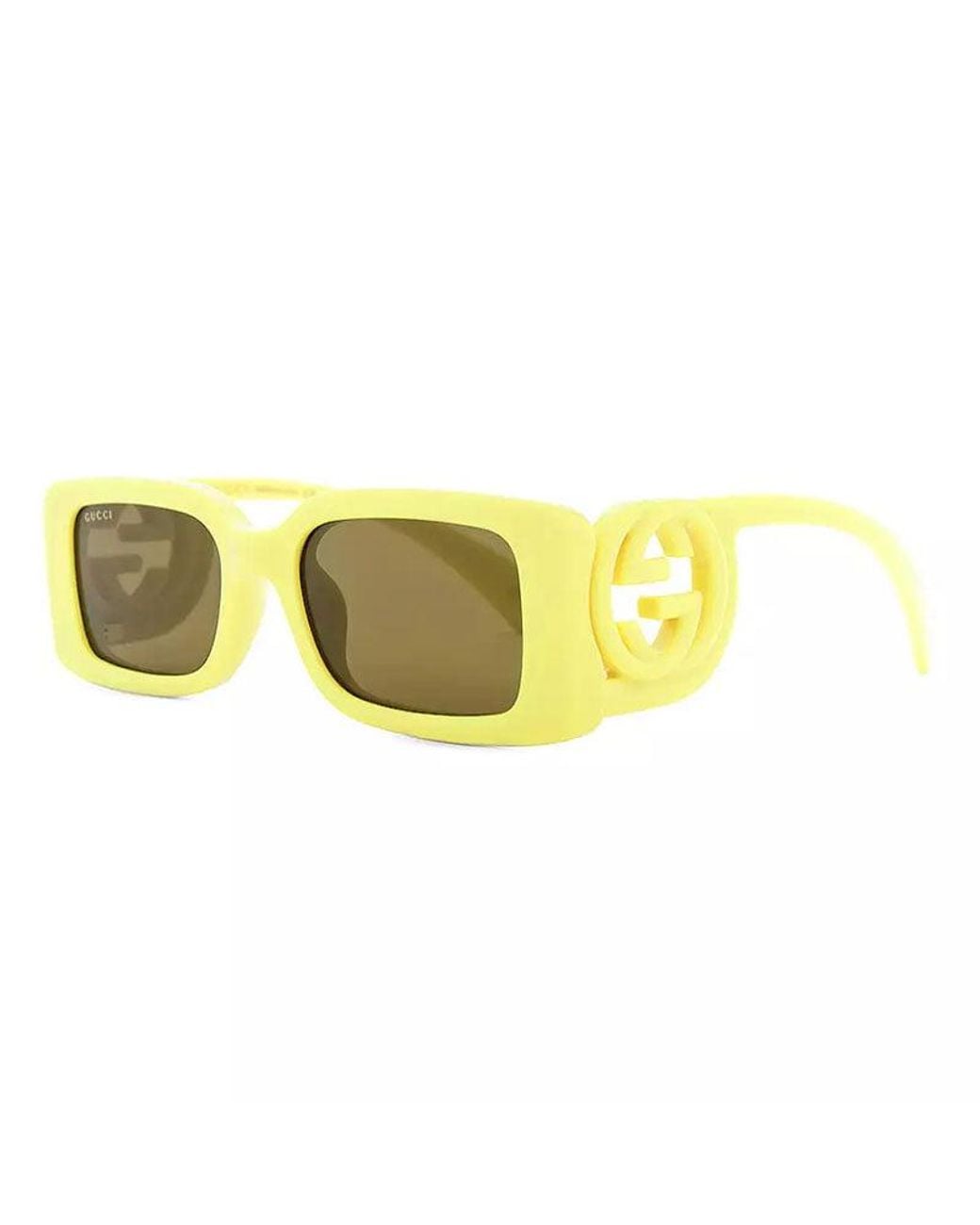 Gucci Yellow Gg Mini Sunglasses