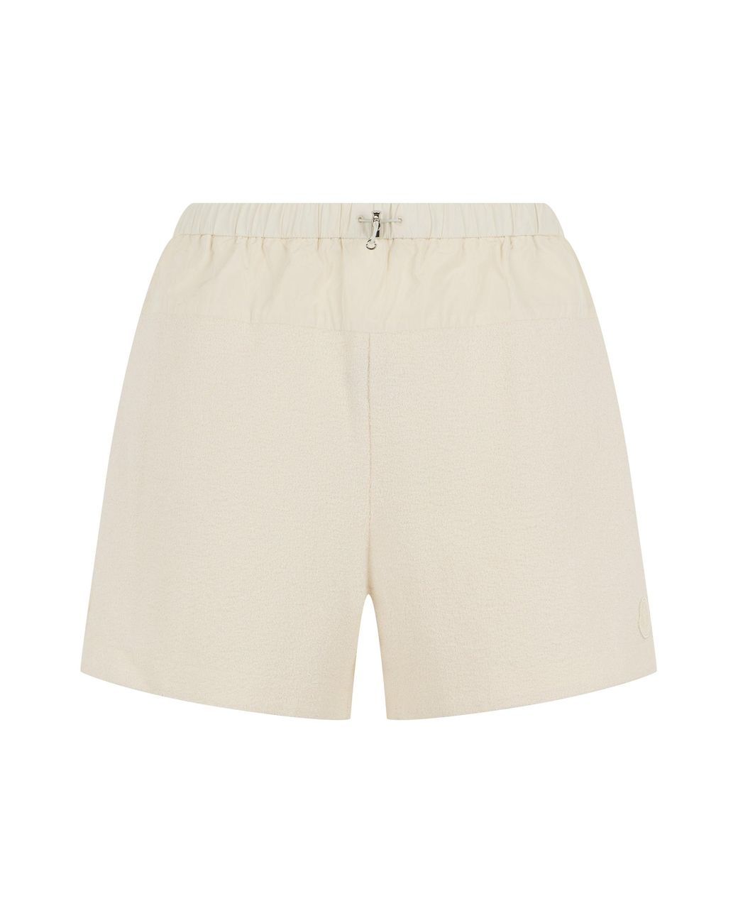 Moncler White High-Waisted Drawstring Mini Shorts