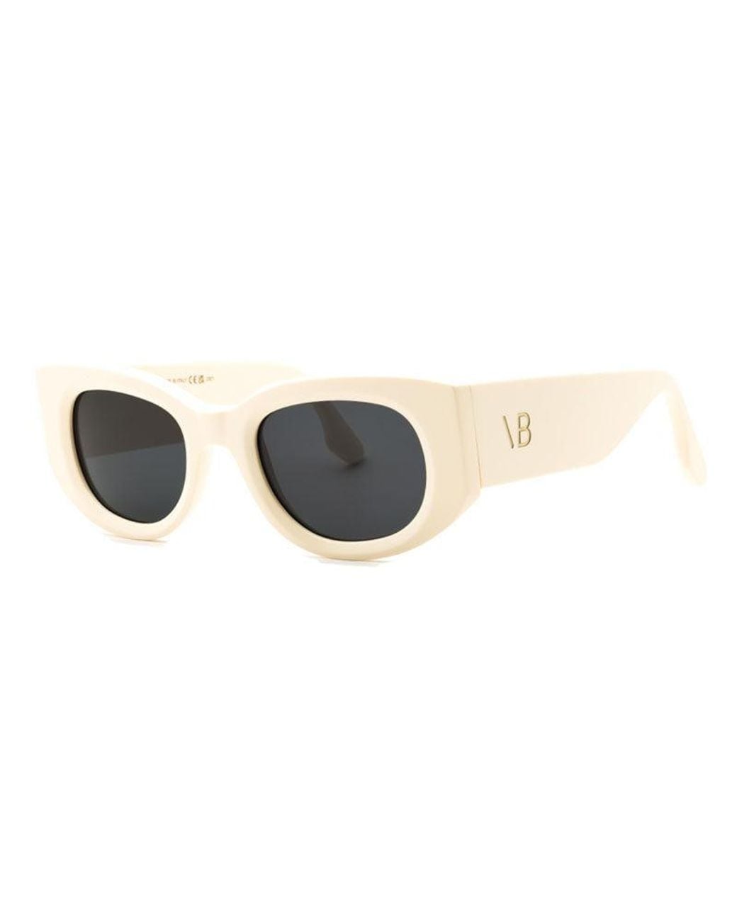 Victoria Beckham White Vb Mini Sunglasses