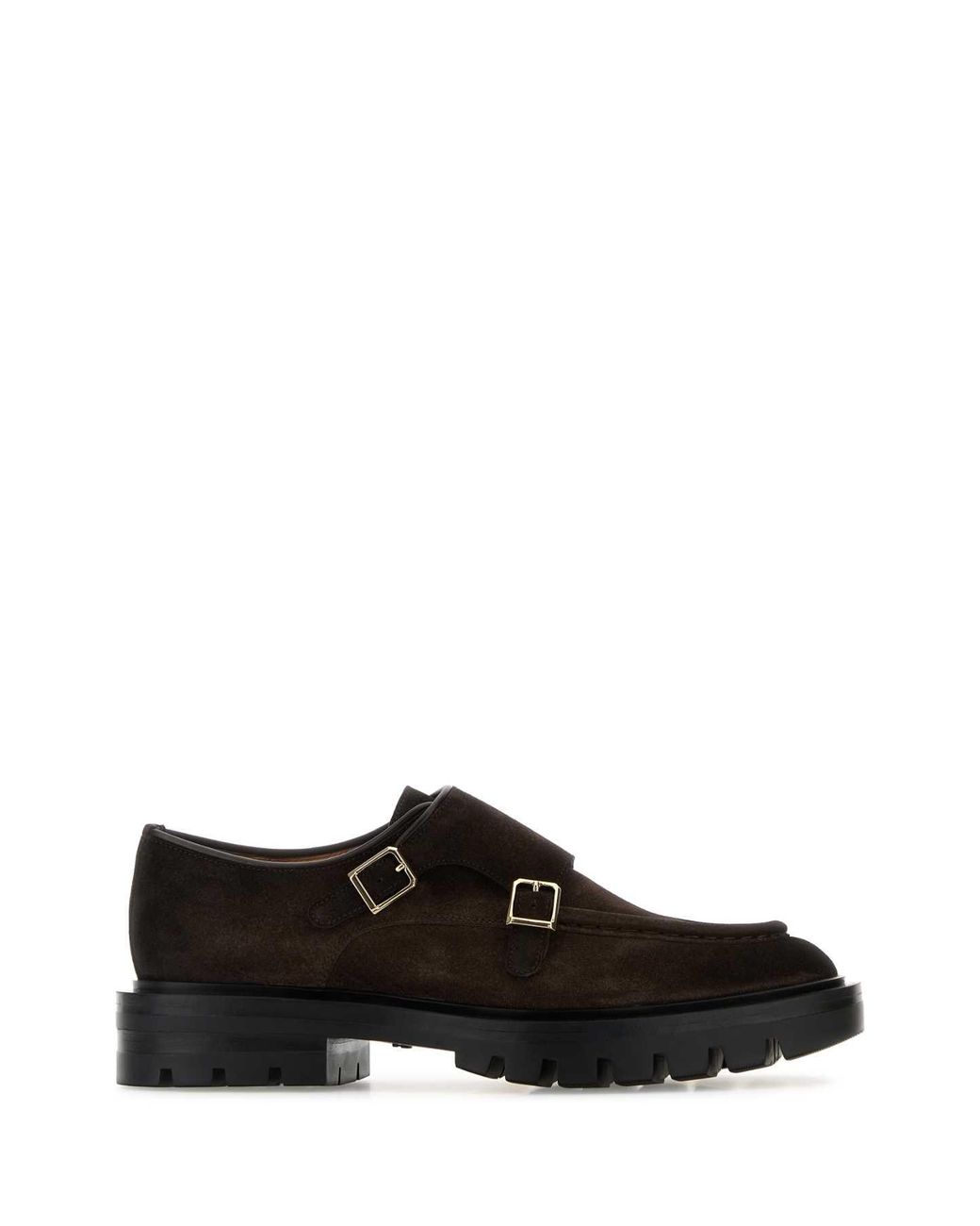 Santoni Black Suede Loafers