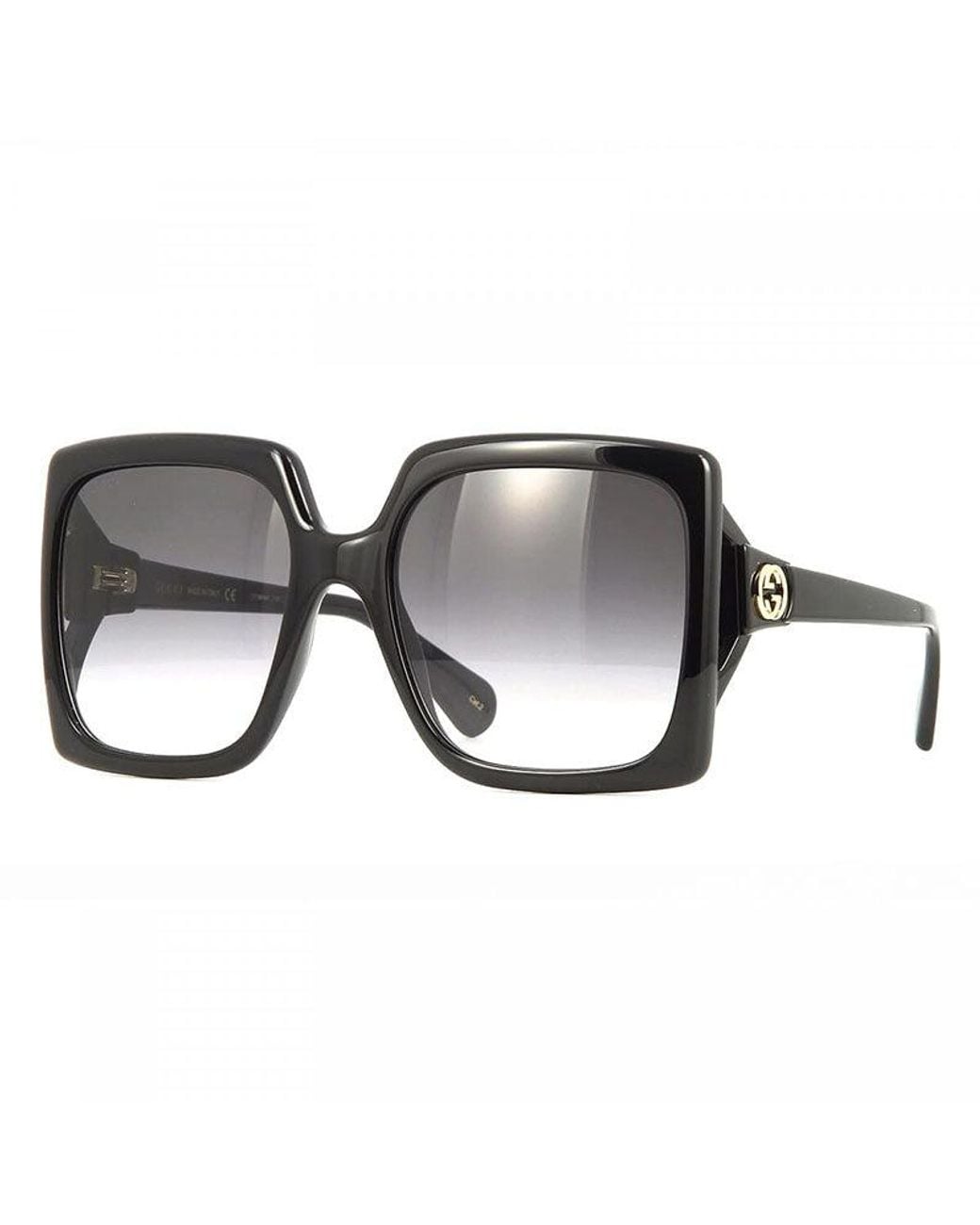 Gucci Black Oversized Square Gradient Sunglasses