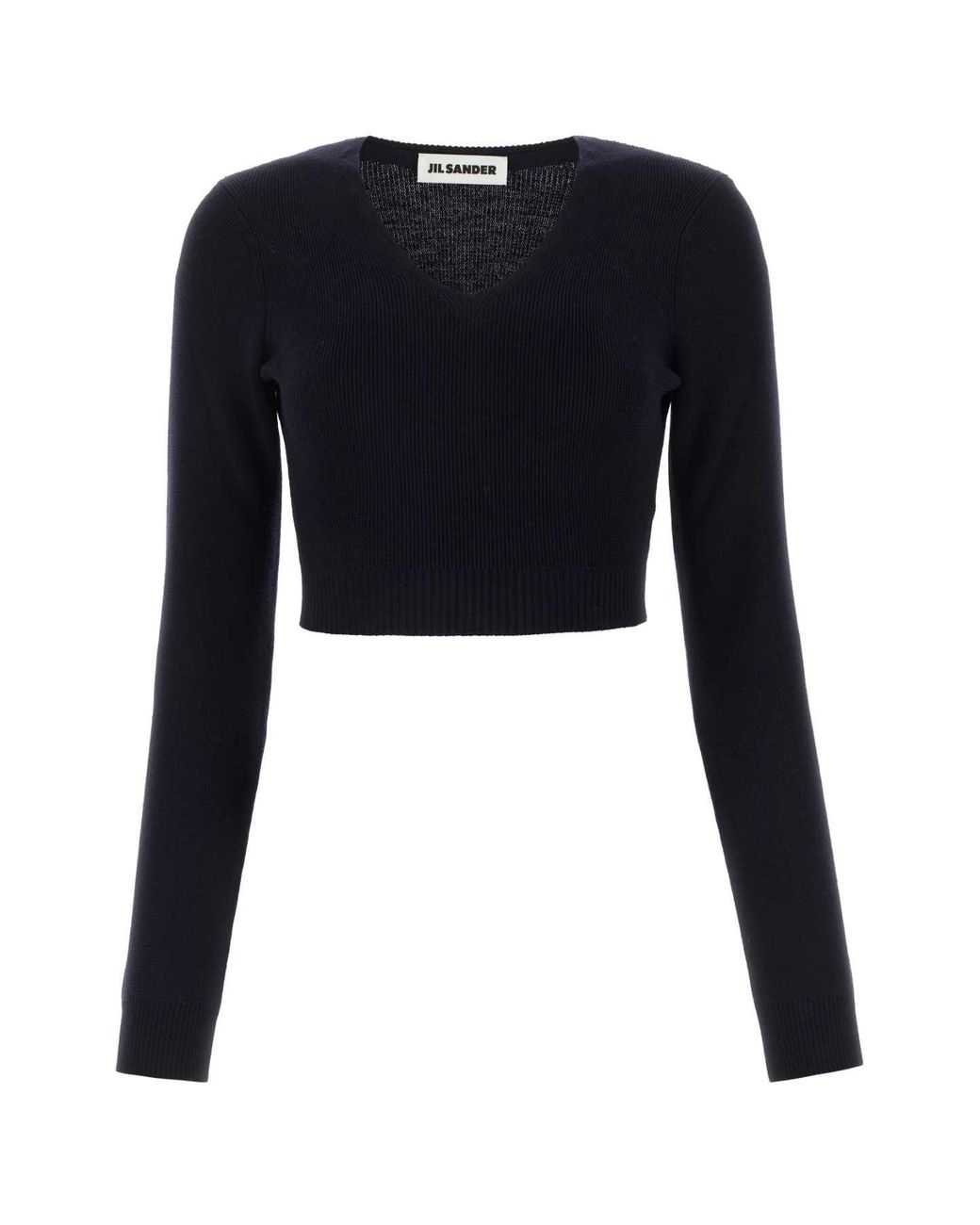 Jil Sander Black Midnight Wool Sweater