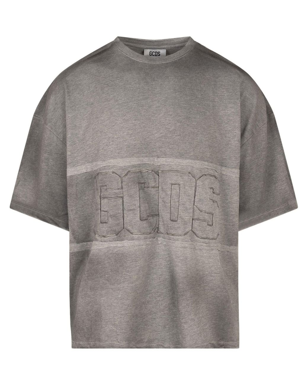 Gcds Gray Band Logo Patch Tee
