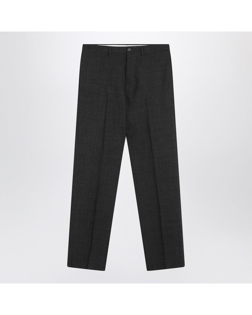 Prada Gray Anthracite Wool Trousers for men