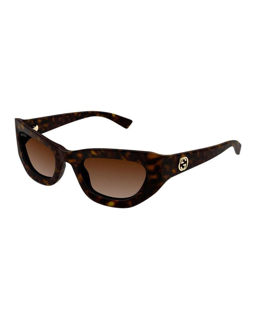 Gucci Brown Matte Gradient Square Sunglasses For