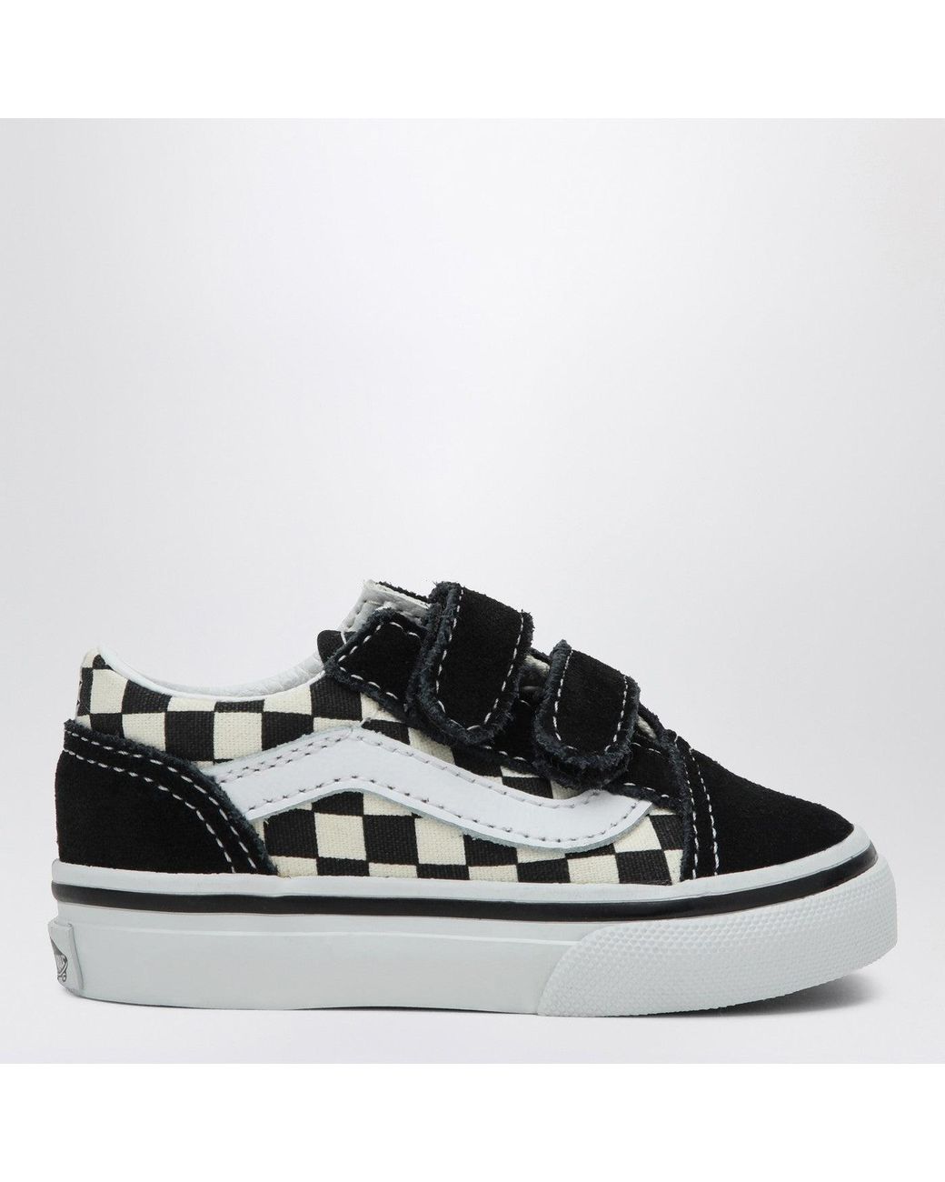 Vans Black Old Skool Sneakers/ With Check Pattern