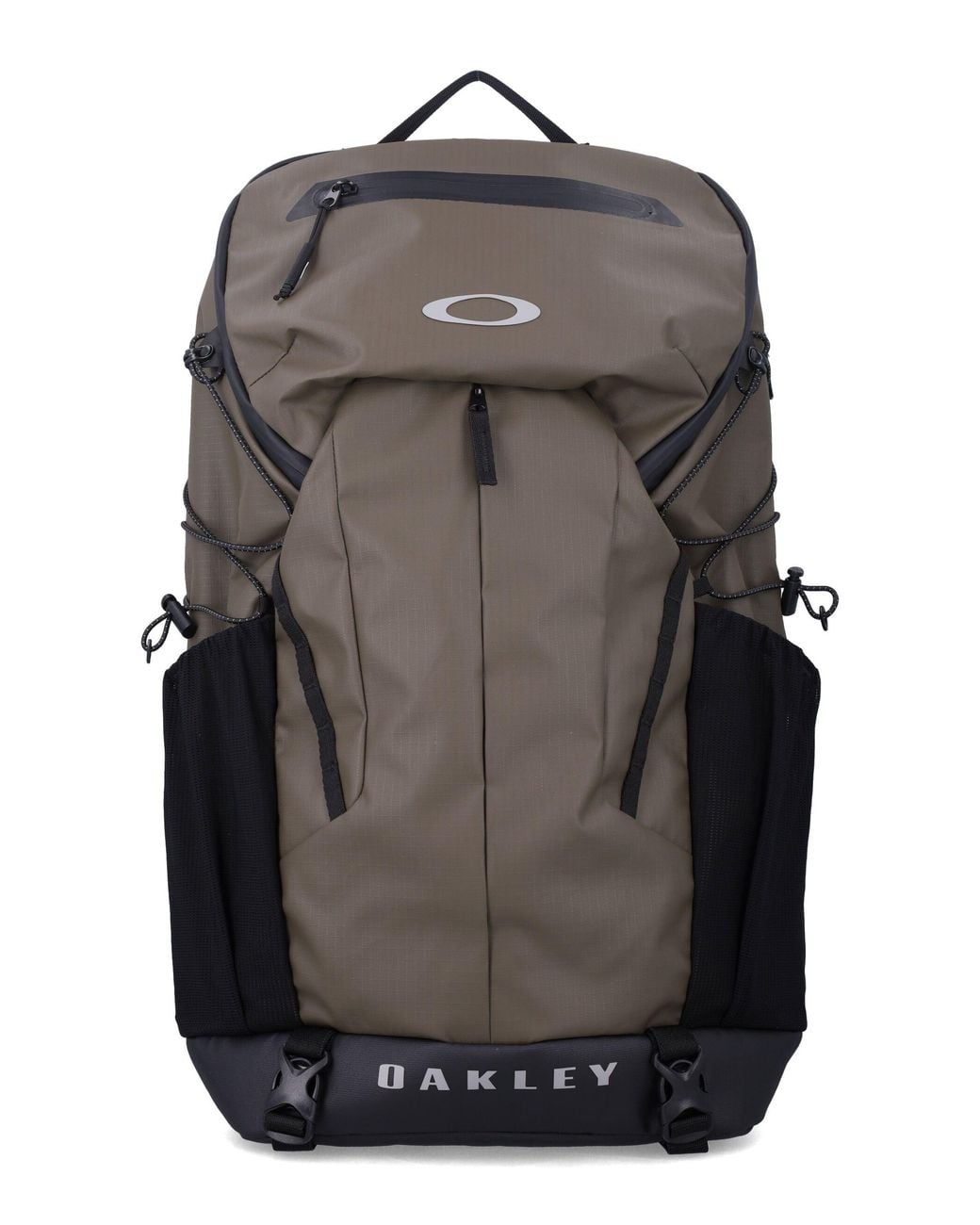 Oakley Gray Technical Backpack With Front Zip Pocket for men