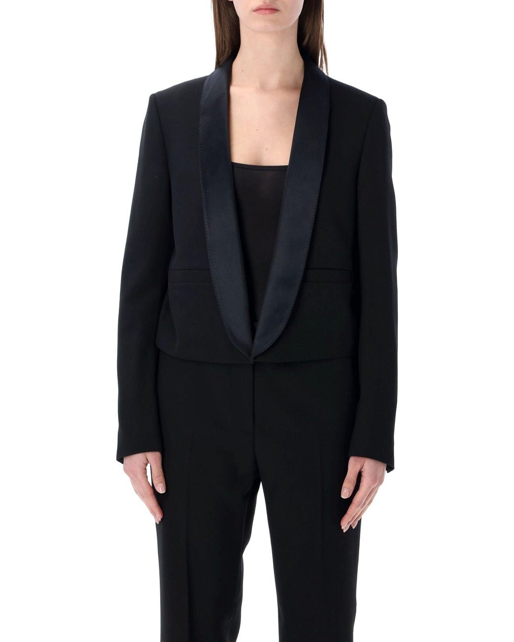 Tom Ford Black Cropped Tuxedo Jacket
