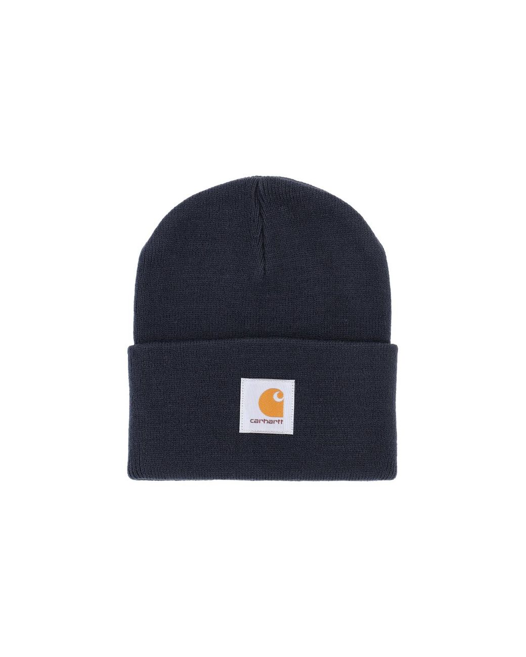 Carhartt Blue Logo Patch Knit Beanie for men