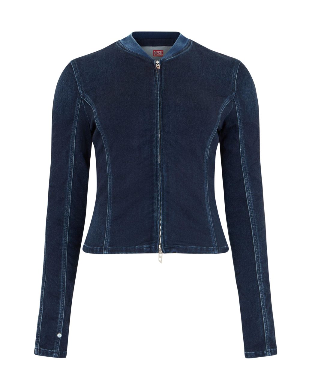 DIESEL Blue Jacket With Front Zip For