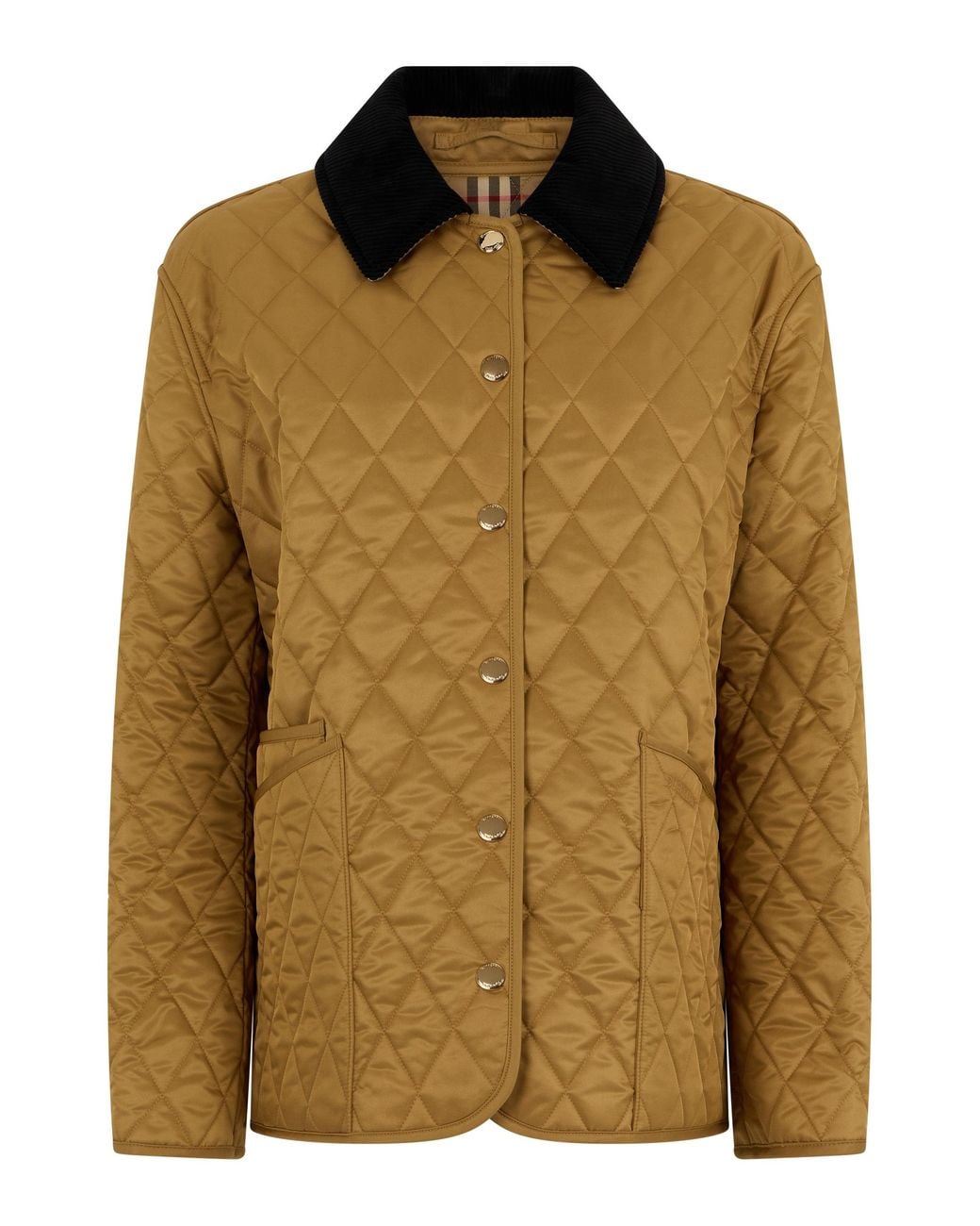 Burberry Brown Quilted Jacket Dranefeld Polyester