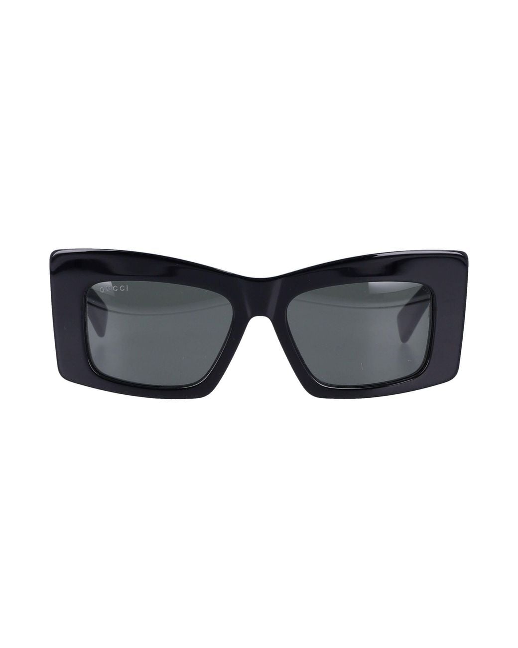 Gucci Black Oversized Square Sunglasses With Logo Temples