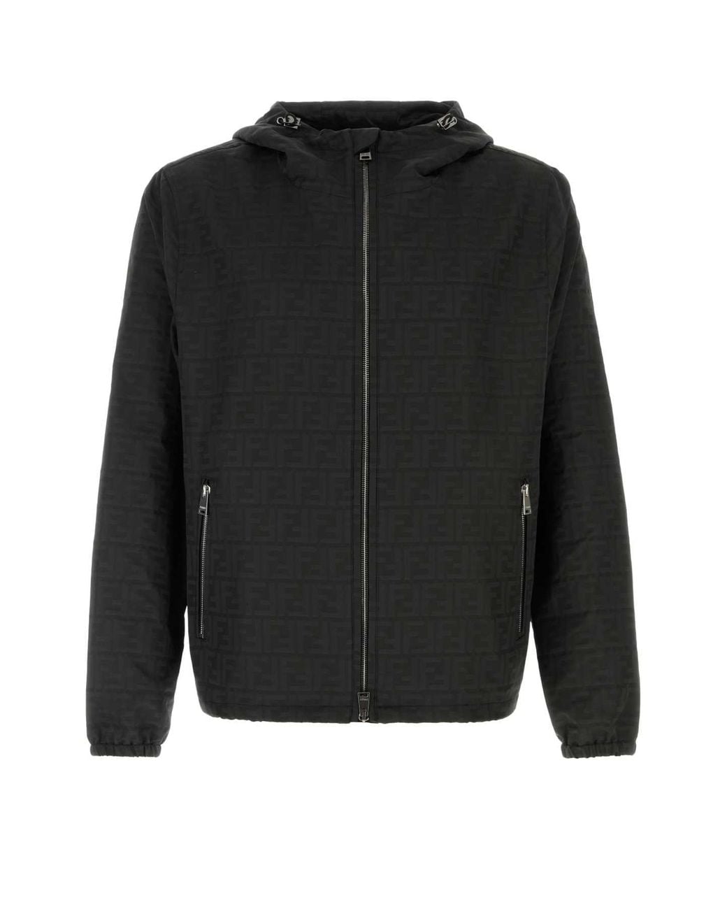 Fendi Black Polyester Windbreaker Jacket for men