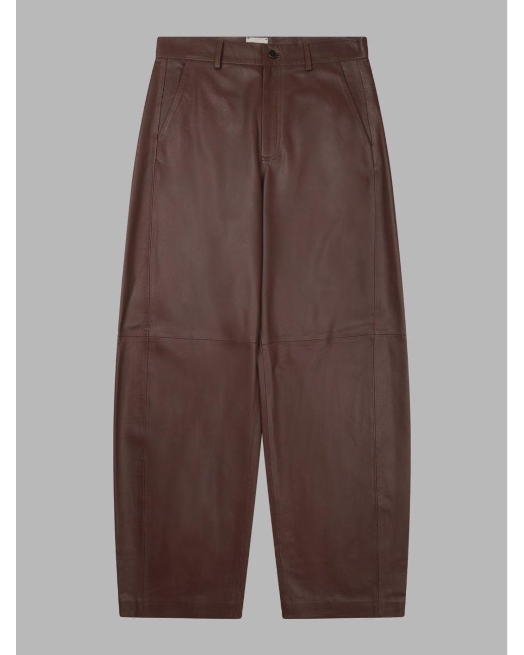 Alysi Brown 100% Leather Trousers