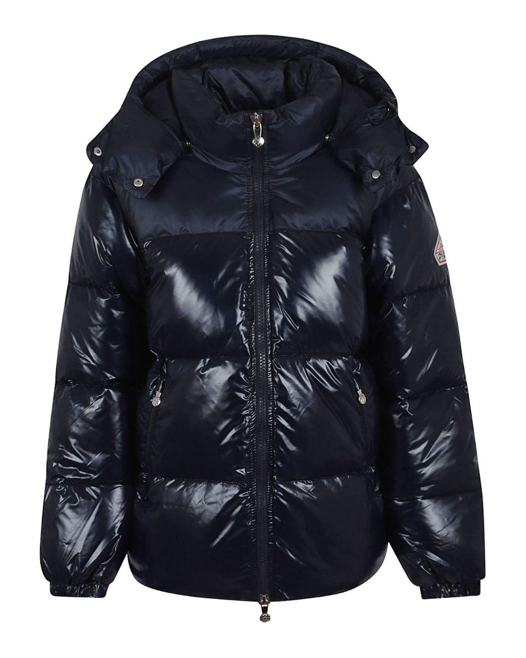 Pyrenex Hooded Padded Coat in Blue | Lyst