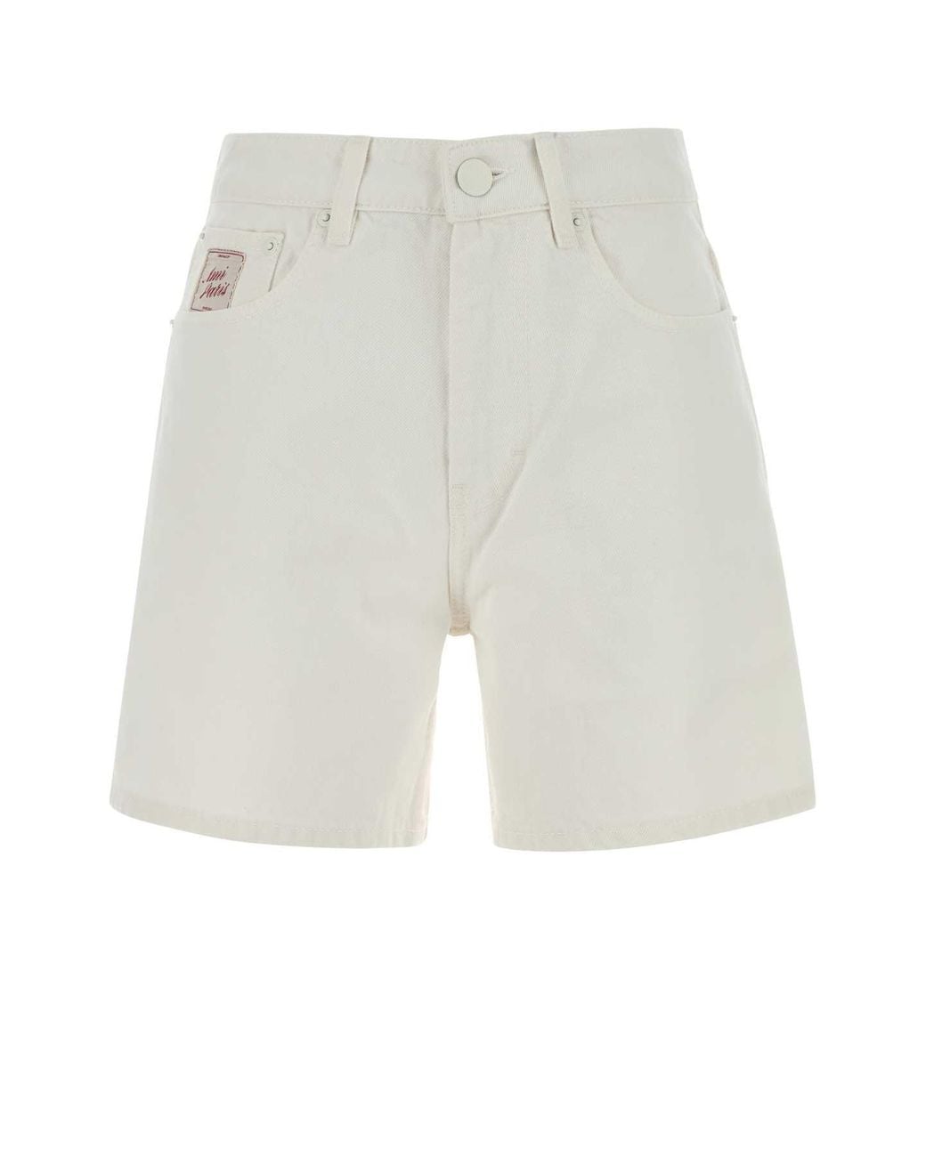AMI White Denim Shorts