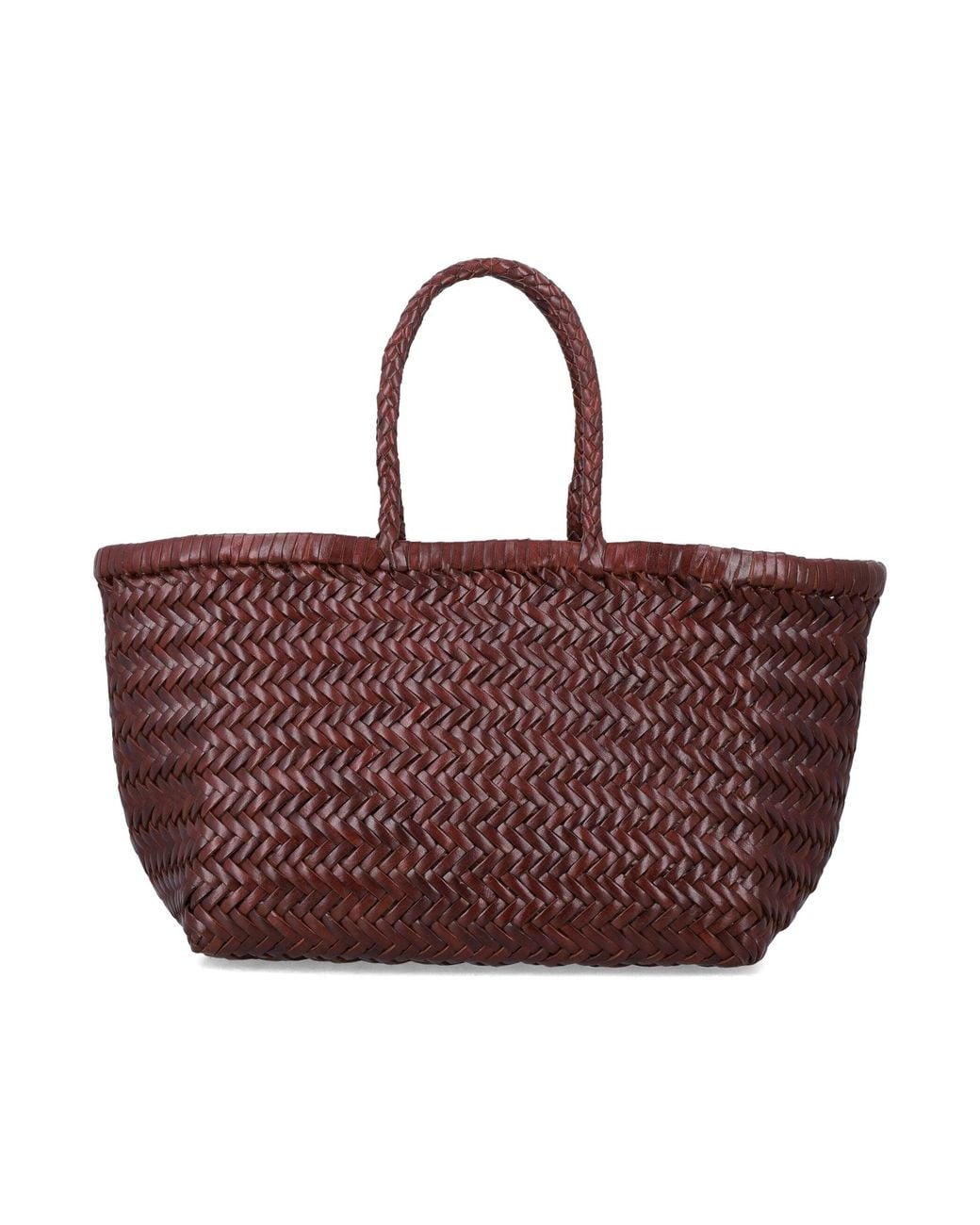 Dragon Diffusion Brown Elegant Mini Leather Tote Bag