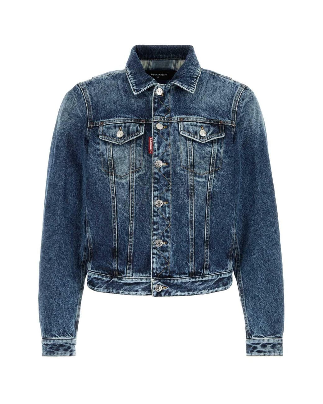 DSquared² Blue Regular Denim Jacket