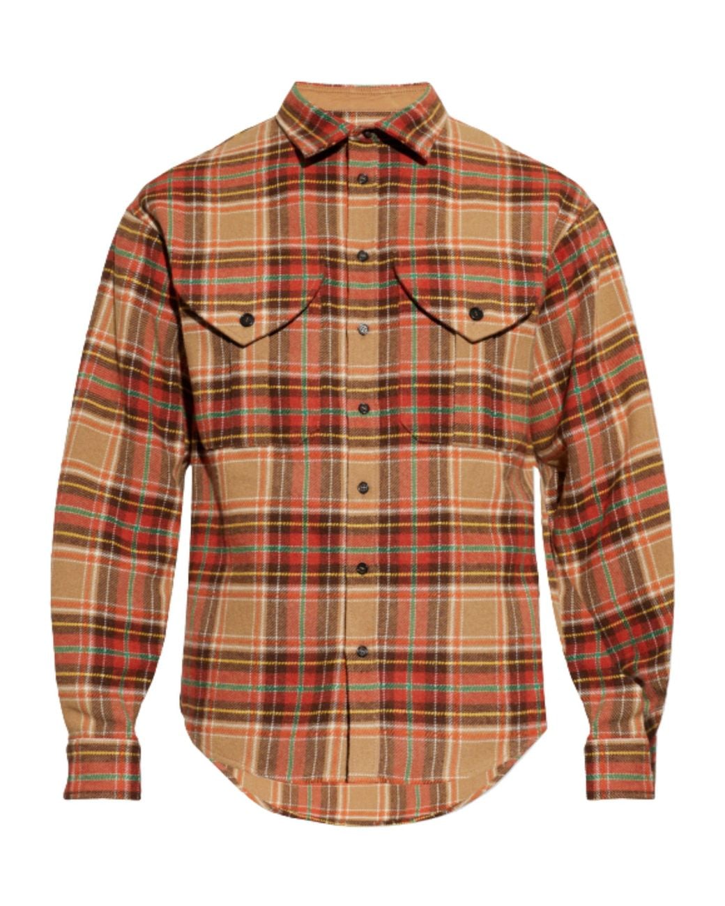 DSquared² Brown Plaid Western Button-Up Shirt for men