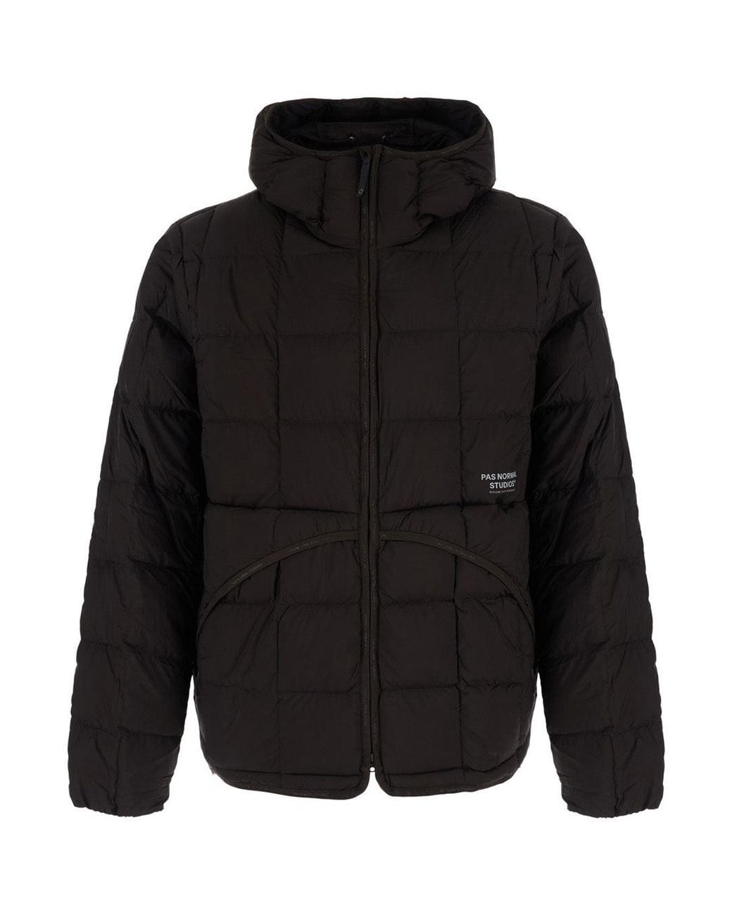 Pas Normal Studios Black Off-Race Down Liner Tech Fabric Jacket With Zip Closure for men