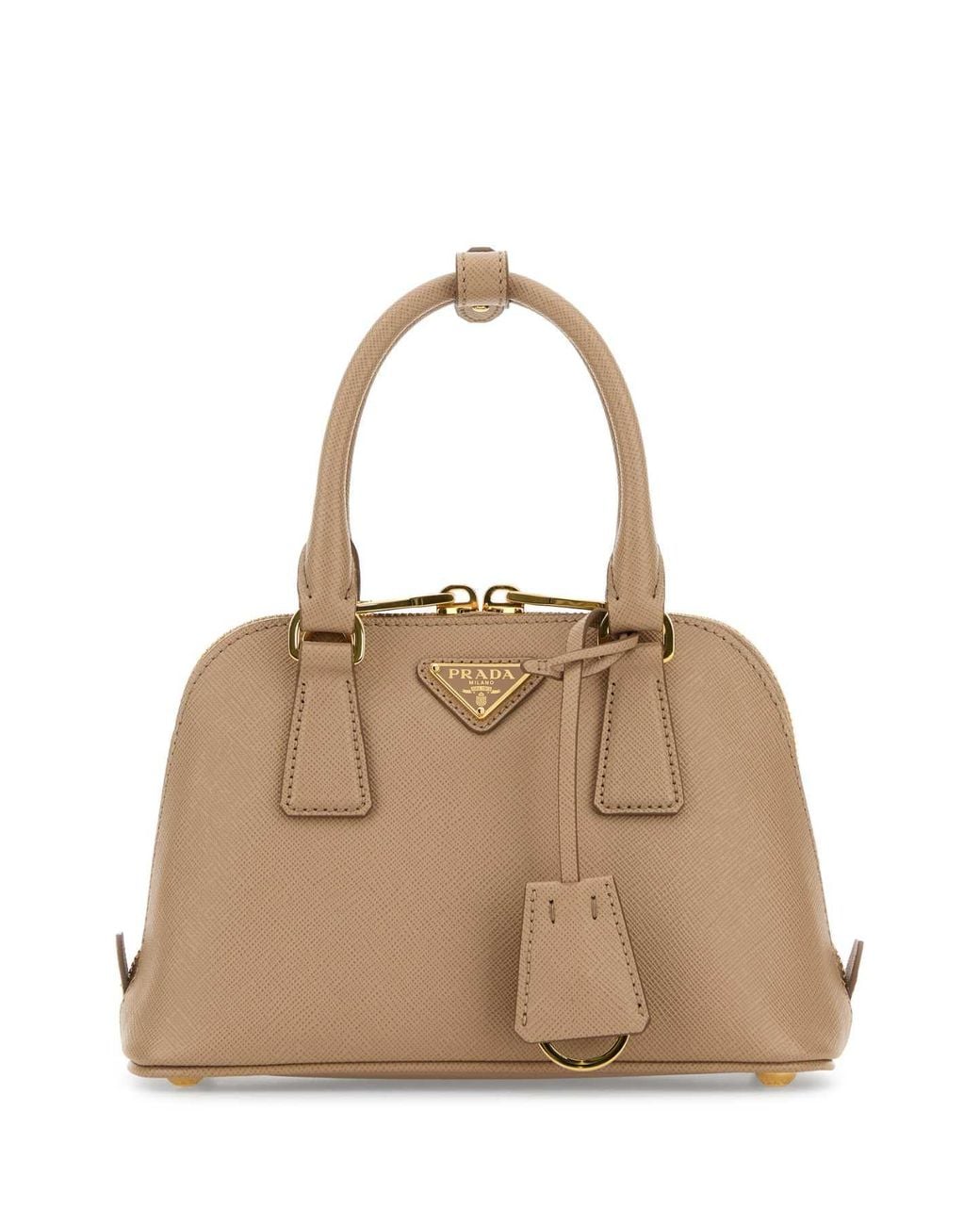 Prada Natural Beige Leather Handbag