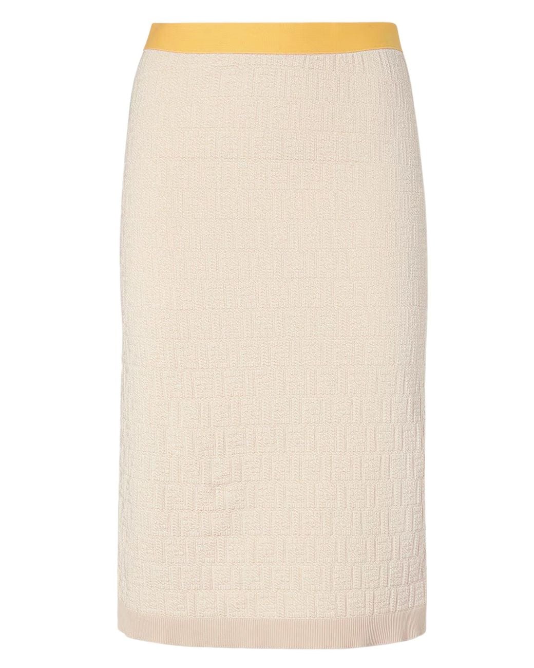 Fendi Color-Block Ff Skirt in Natural | Lyst