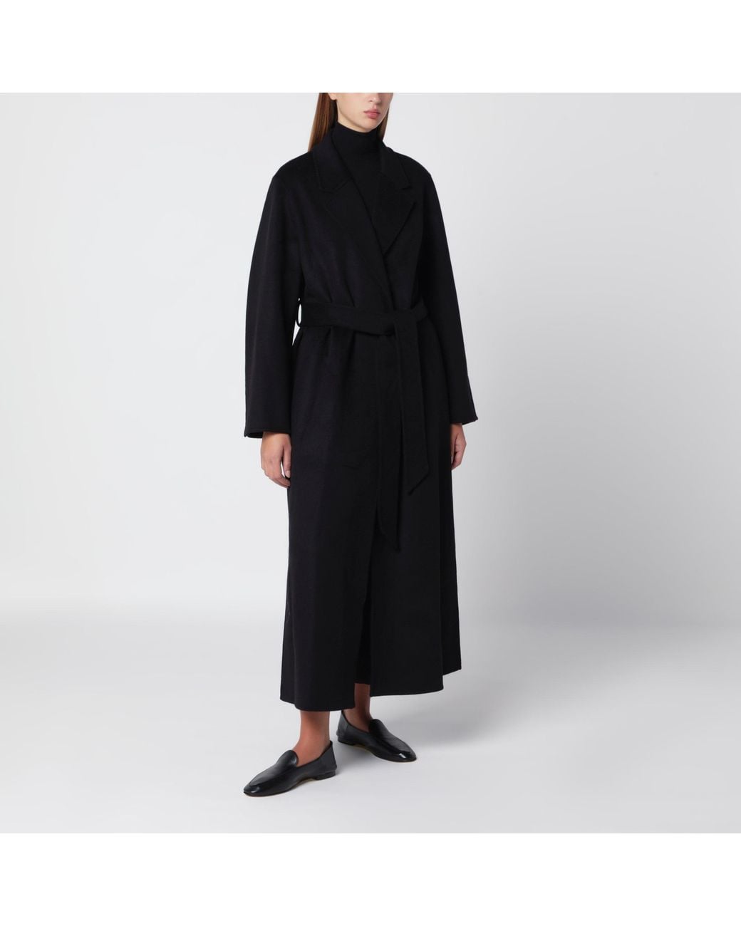 IVY & OAK Black Wool Wrap Mini Coat