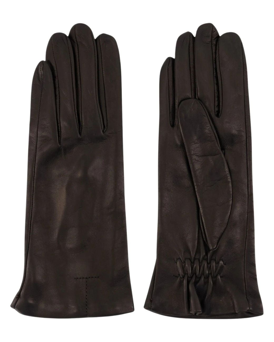 Totême Black Leather Gloves
