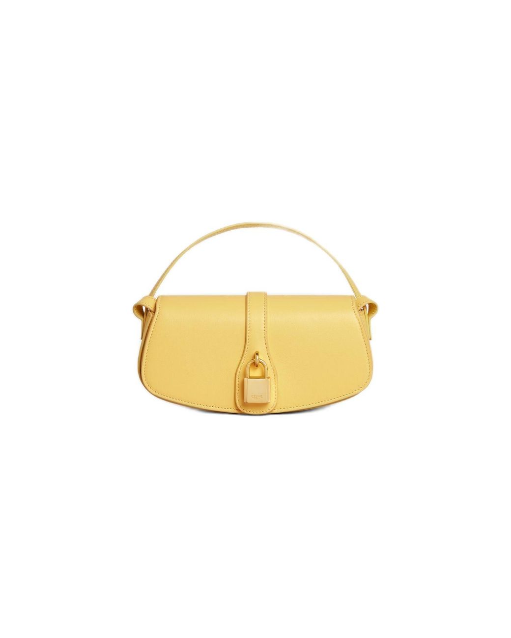 Céline Yellow Clutch On Strap