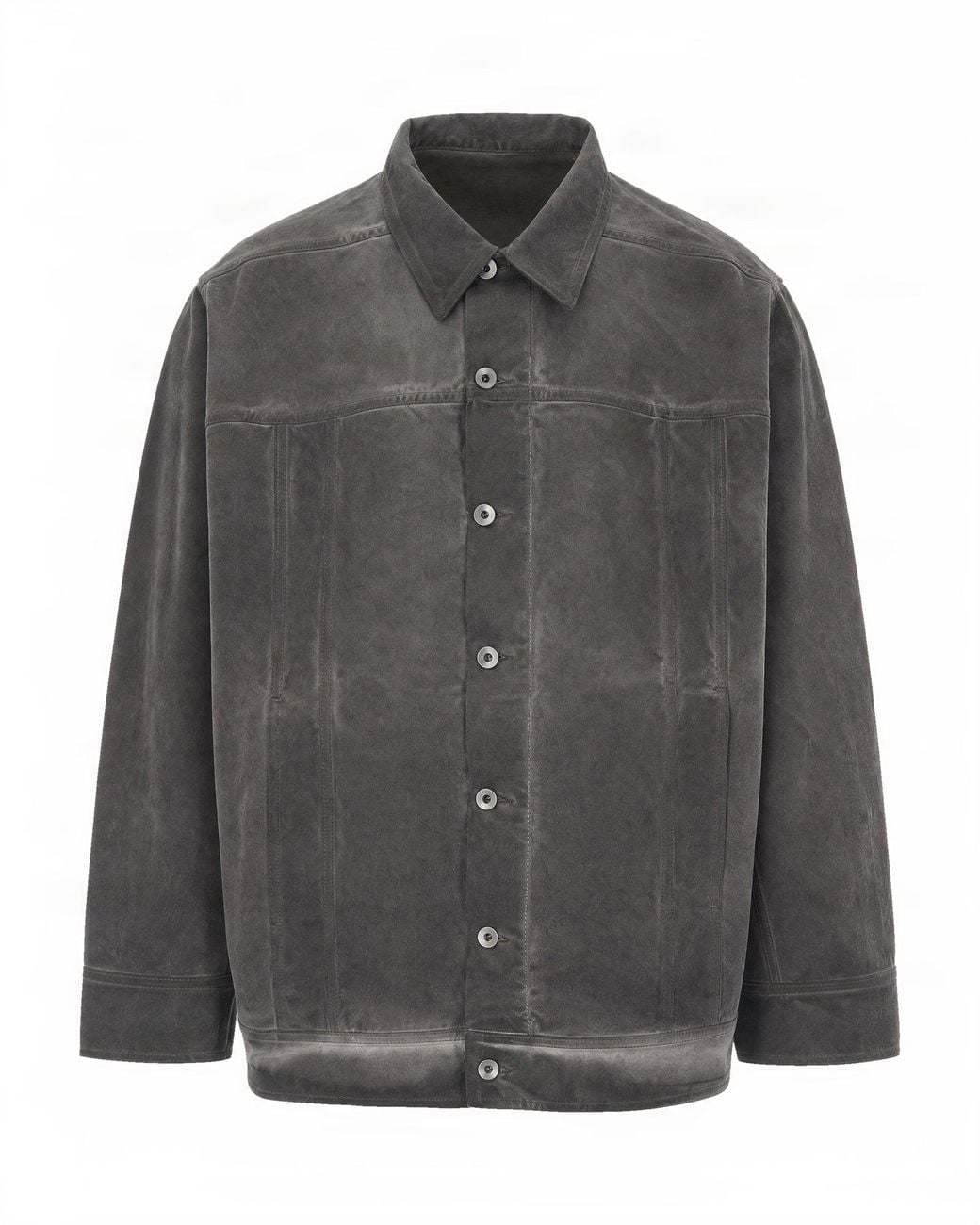 Rick Owens Gray Cotton Pocket-Lined Jacket for men