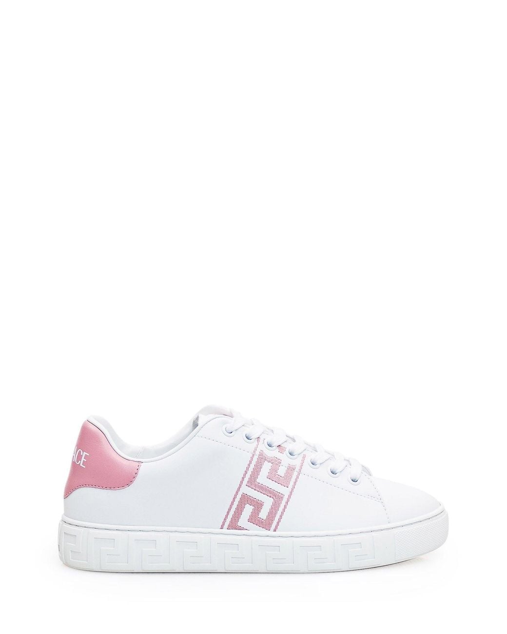 Versace White Logo Greca Sneakers