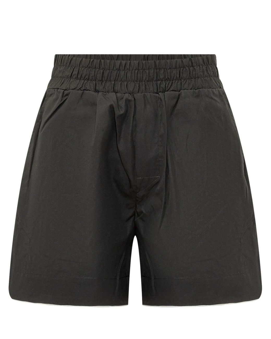 Palm Angels Black Logo Regular Mini Shorts