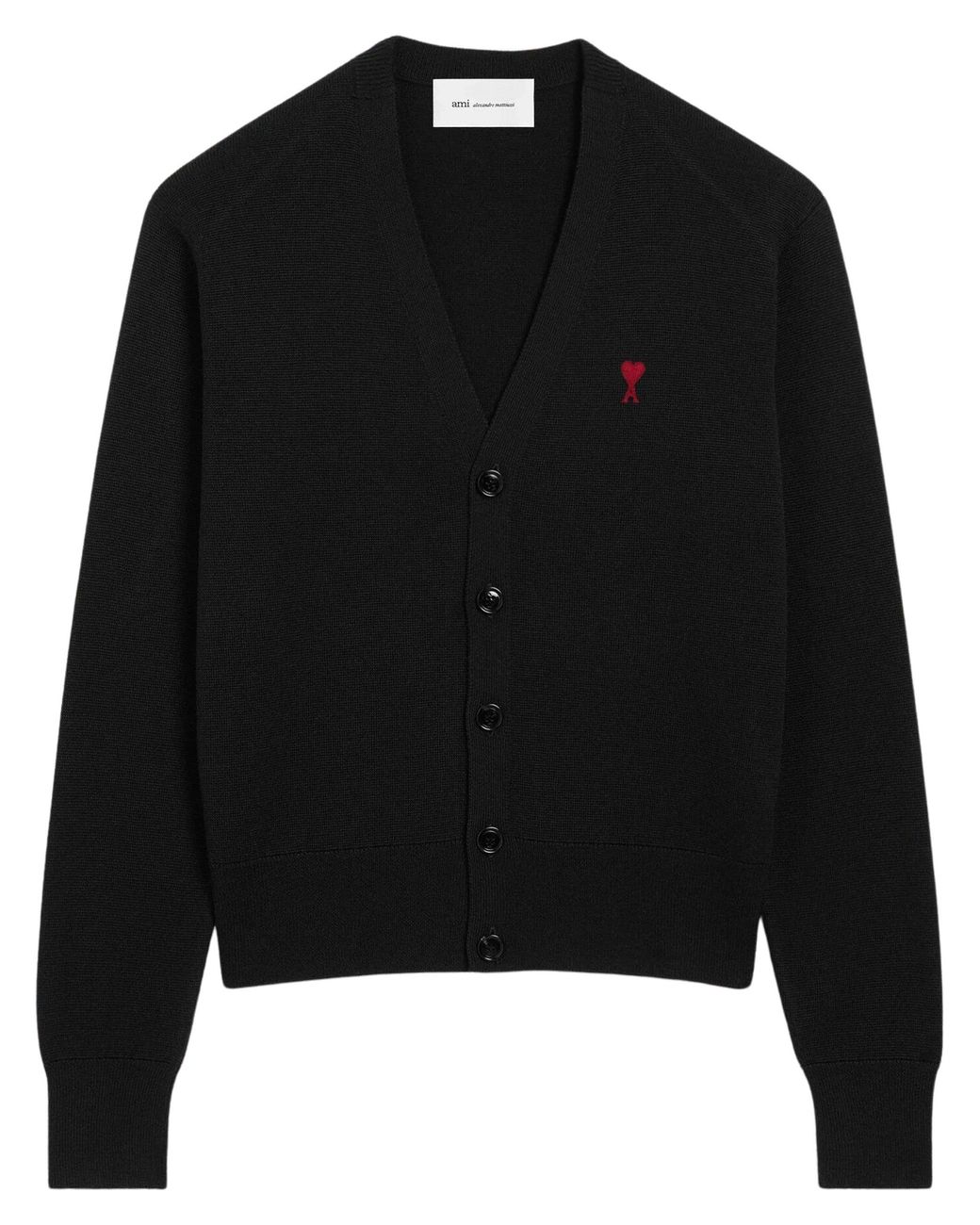 Ami Paris Merino's Wool Sweater in Black for Men | Lyst