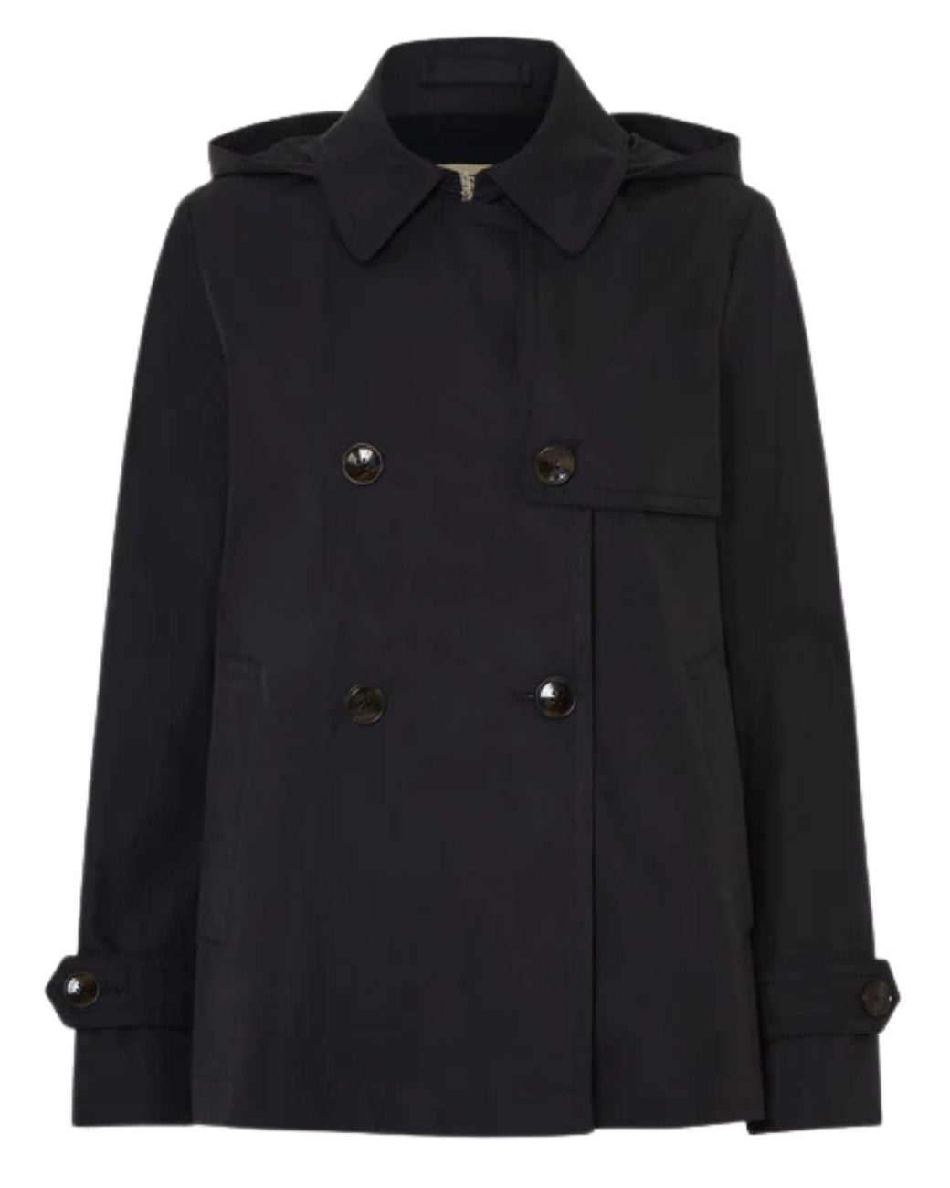 Herno Black Waterproof Peacot