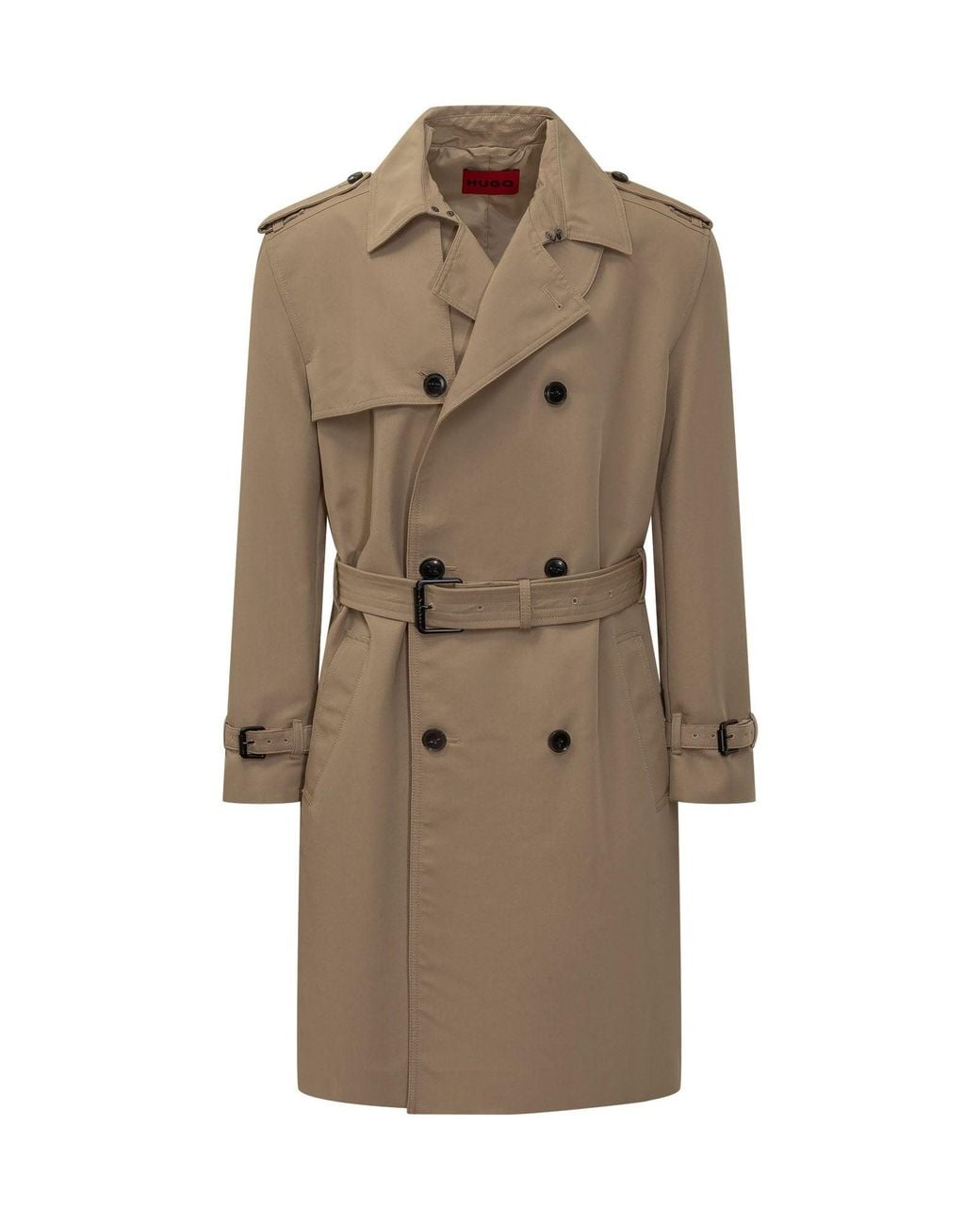 Boss Natural Structured Cotton-Blend Coat for men