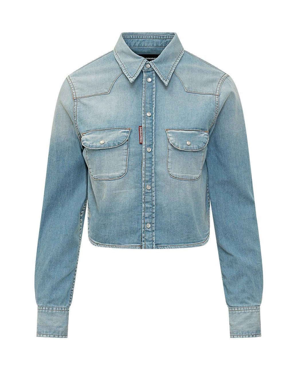 DSquared² Blue Denim Regular Solid Shirt