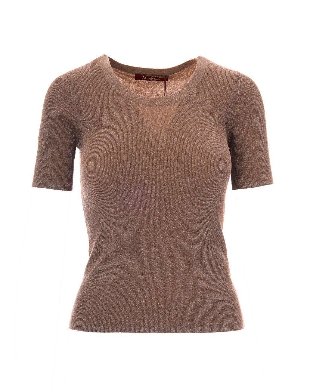 Max Mara Brown Knitted Round Neck Top