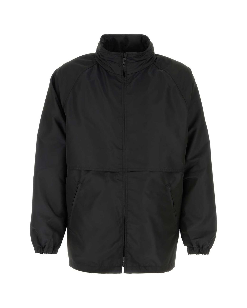 Saint Laurent Black Polyester Windbreaker With Nylon Lining