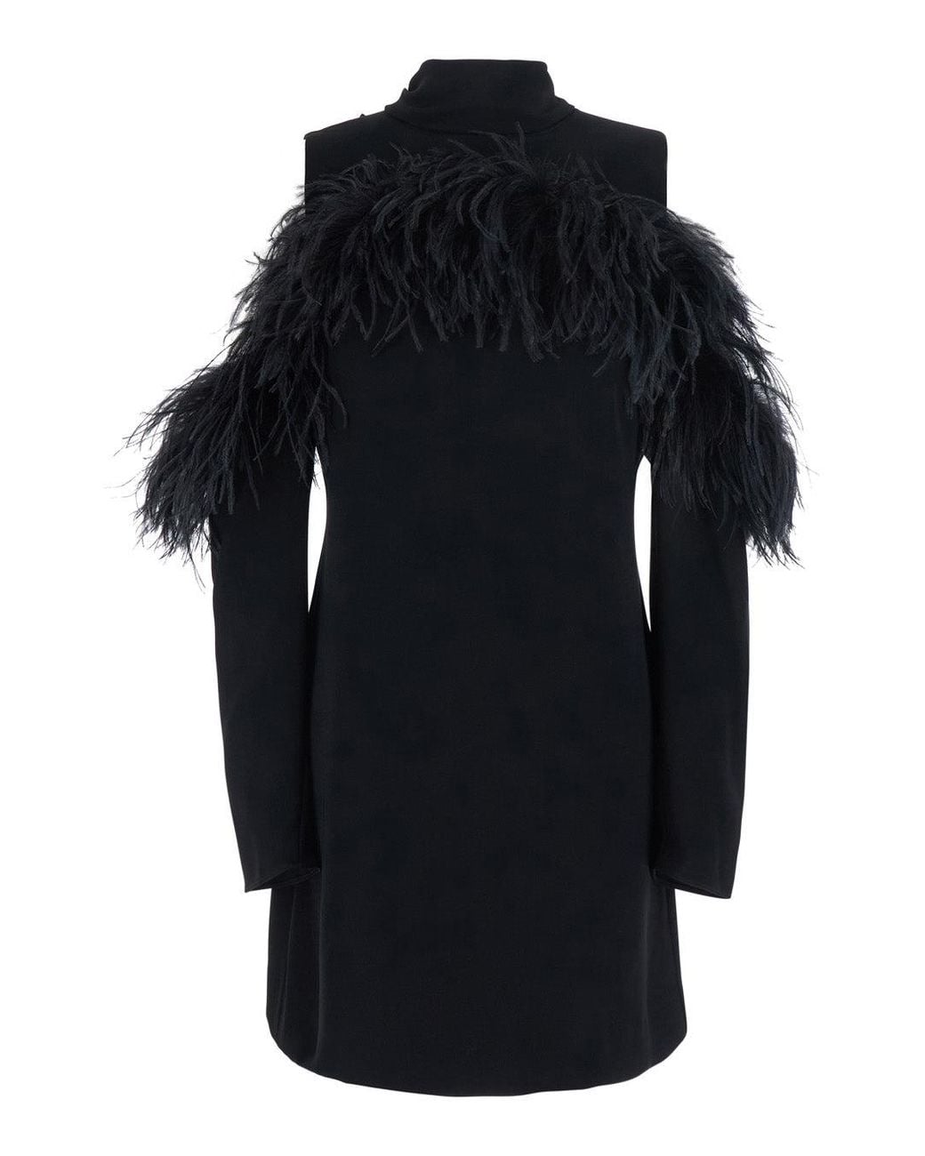 P.A.R.O.S.H. Blue Dress Feathers Polyester