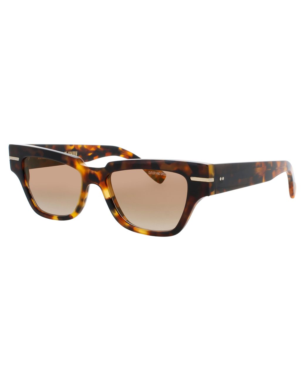 Cutler & Gross Black Acetate Rectangle Sunglasses