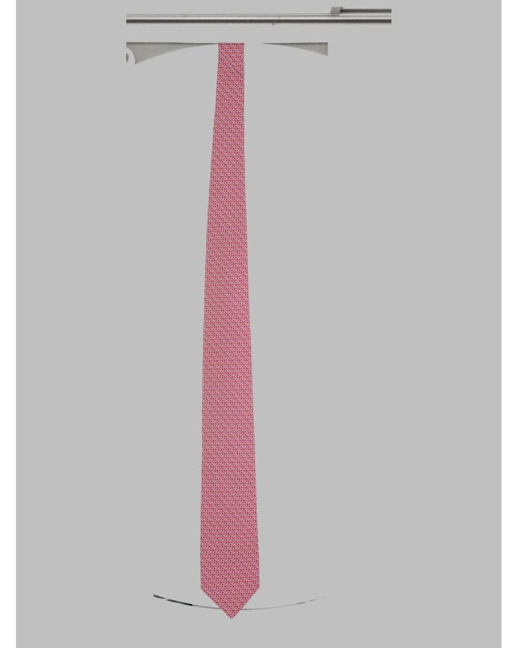 Ferragamo Red Silk Tie for men