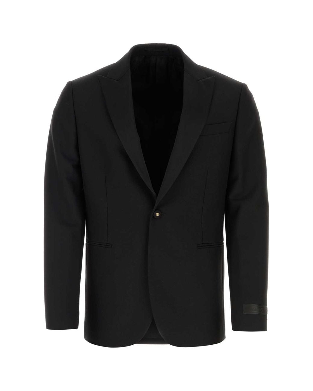 Versace Black Wool Blend Blazer for men