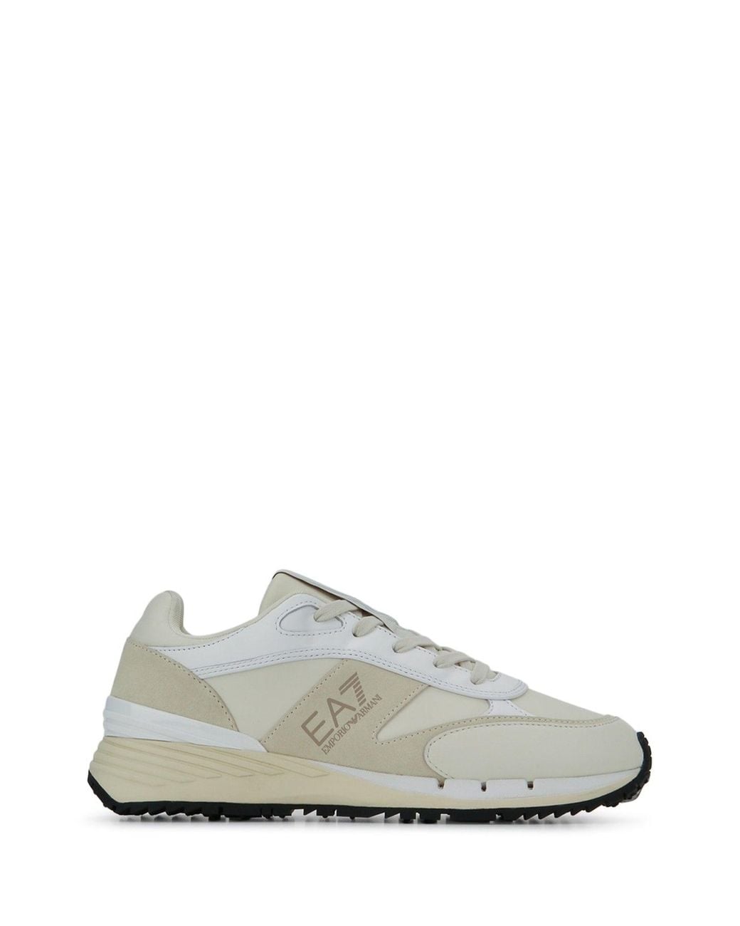 EA7 White E. A.7 Leather Low-Top Sneaker for men