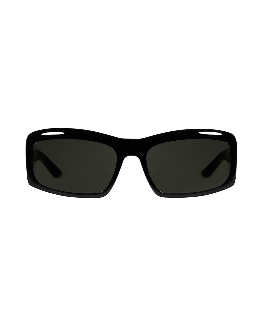 Gucci Black Rectangular Mini Sunglasses With Lenses And Magnetic Case