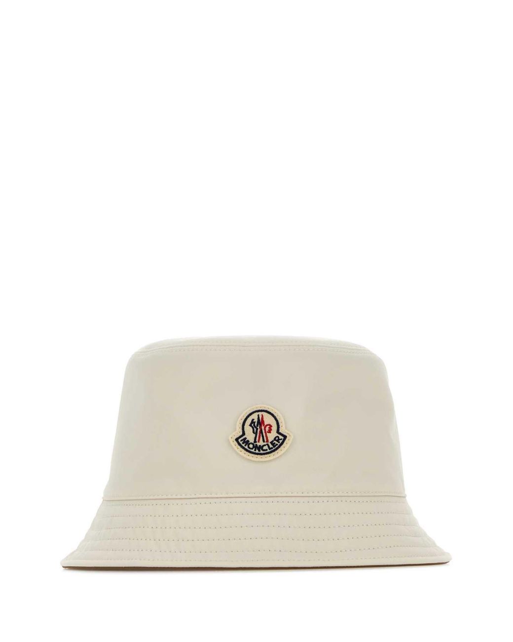 Moncler Natural Ivory Polyester Reversible Bucket Hat