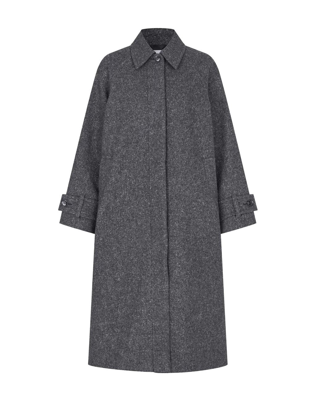 Samsøe & Samsøe Gray Wool Blend Long Coat