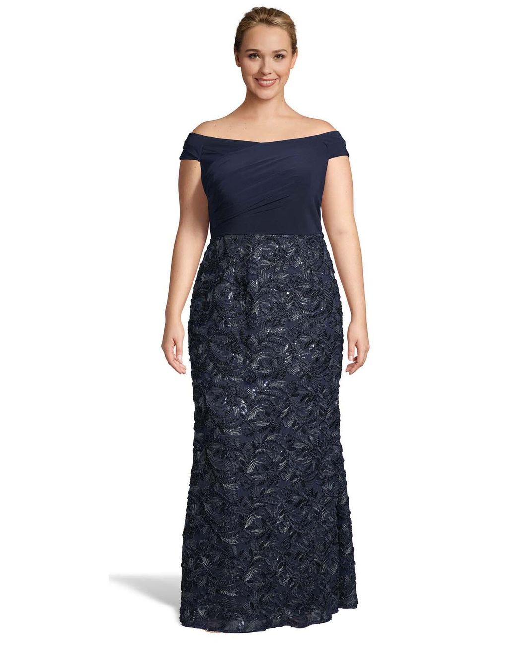 adrianna papell soutache gown