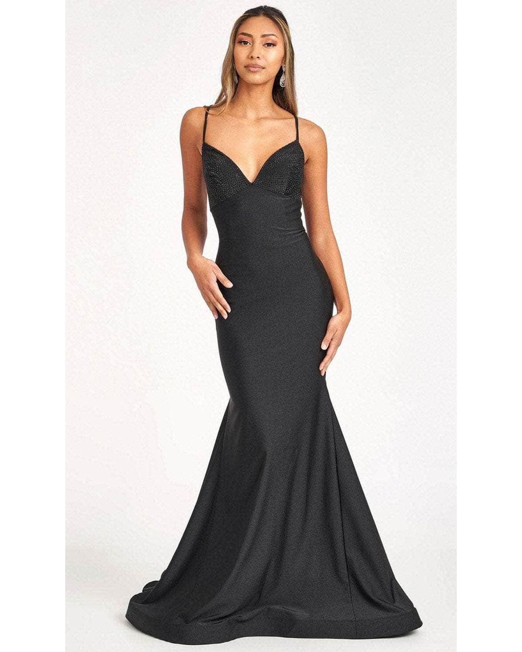 Gl3035 Lace Up Back Mermaid Prom Dress 