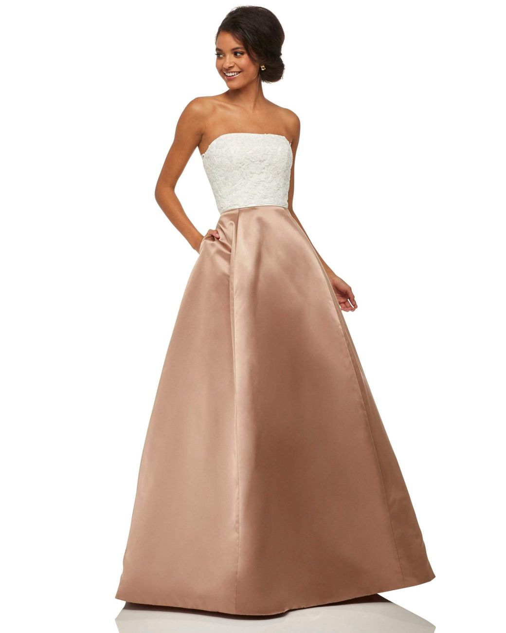 sherri hill strapless gown