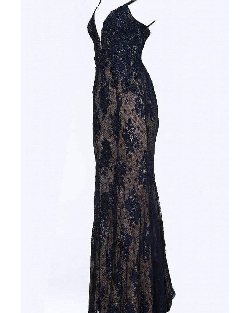 Jovani Jvn66971 Lace Deep V-neck 